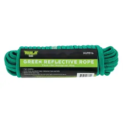 Hulk 4x4 15 Metre Green Rope With Reflective Weave