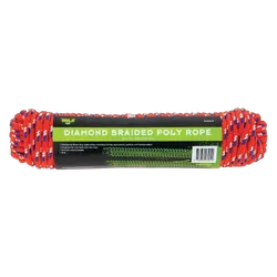 Hulk 4x4 Hulk 30M Poly Rope Red Diamond Braided 66Kgs Working