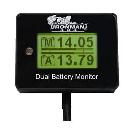 Ironman 4X4 12V Digital Battery Monitor (Suits single and dual battery setups)