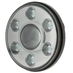7" LED H/LIGHT 9-36V HIGH /LOW BEAM CHROME FACE 7LEDs 65 Watt