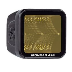 Ironman 4X4 20W Bright Cube Flood Beam LED Cube Light - 70 x 64mm (each) - Amber