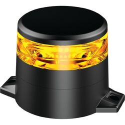 Ignite Led Amber Beacon 10-80V, 10X Strobe & 2X Rotating Patterns, Low Profile, Class I 2 Bolt Metal Mount
