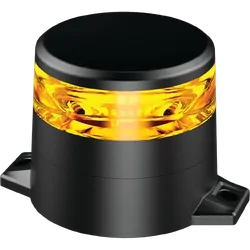 Ignite Led Amber Beacon 10-80V, 10X Strobe & 2X Rotating Patterns, Low Profile, Class I 2 Bolt Metal Mount