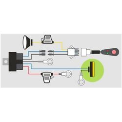 Ironman 4X4 Light Bar / Work Light Wiring Loom - Suits One (1) Light