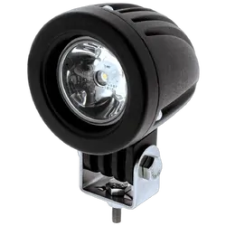 Ignite 2" Round Led Work lamp 9-36V, 10W, 1 Led, 1,000 Lumens, Black Housing Spot Beam