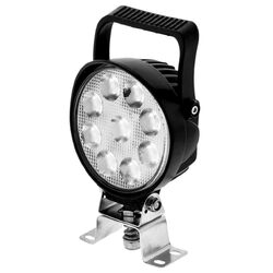 Ignite 5.2" Round Led Work lamp With Handle & Switch, 9-36V, 27W, 9 X Leds, 2,250 Lumens Spot Beam