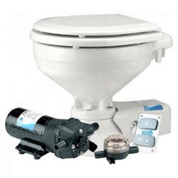 Jabsco Quiet-Flush Toilet Salt Water Flush - Standard Compact Bowl 12v