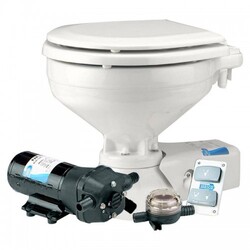 Jabsco Quiet-Flush Toilet Salt Water Flush - Large Bowl 12v