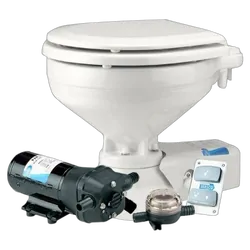 Jabsco Quiet-Flush Toilet Salt Water Flush - Large Bowl 12v