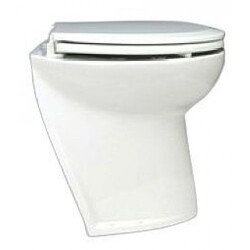 Jabsco Deluxe Silent Flush Electric Toilet - Slanted Back Fresh Water Flush 12V