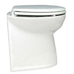 Jabsco Deluxe Silent Flush Electric Toilet - Vertical Back Salt Water Flush 12V