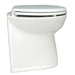 Jabsco Deluxe Silent Flush Electric Toilet - Vertical Back Salt Water Flush 24V