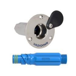Deckwash Connector S/S With Straight Hose Adaptor
