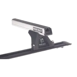 Rhino Rack Heavy Duty Rltf Trackmount Silver 2 Bar Roof Rack For Mitsubishi Triton Ml/Mn 4Dr Ute Dual Cab 07/06 To 03/15