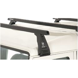 Rhino Rack Heavy Duty Rl210 Black 3 Bar Roof Rack For Land Rover Defender 110 4Dr 4Wd (Incl. Hard Top) 03/93 To 20