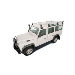 Rhino Rack Heavy Duty Rl210 Silver 4 Bar Roof Rack For Land Rover Defender 110 4Dr 4Wd (Incl. Hard Top) 03/93 To 20