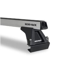 Rhino Rack Heavy Duty Rltf Silver 2 Bar Roof Rack For Isuzu F-Series 2Dr Truck Angled Roof 01/86 On