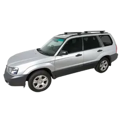Rhino Rack Vortex Sx Black 2 Bar Roof Rack For Subaru Forester 5Dr Wagon With Roof Rails 07/02 To 02/08