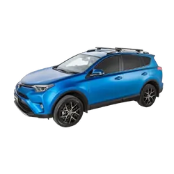 Rhino Rack Vortex Sx Black 2 Bar Roof Rack For Toyota Rav4 Gen 4, Xa40 5Dr Suv With Roof Rails 12/12 To 04/19