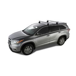 Rhino Rack Heavy Duty 2500 Silver 2 Bar Roof Rack For Toyota Kluger (Gx) Gen3, Xu50 5Dr Suv Bare Roof 03/14 To 21