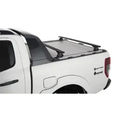 Rhino Rack Vortex Rlt600 Black 2 Bar Roof Rack For Ford Ranger Wildtrak Px/Px2/Px3 4Dr Ute (Roller Shutter Tracks) 06/12 On