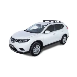 Rhino Rack Vortex 2500 Black 2 Bar Fmp Roof Rack For Nissan X-Trail Gen3, T32 5Dr Suv 03/14 On