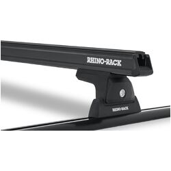 Rhino Rack Heavy Duty Rlt600 Trackmount Black 2 Bar Roof Rack For Isuzu D-Max Gen2, Tf 2Dr Ute Space Cab 12 To 20