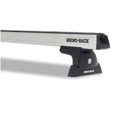 Rhino Rack Heavy Duty Rlt600 Ditch Mount Silver 1 Bar Roof Rack For Dodge Ram 1500 4Dr Ute Crew Cab 01/09 To 12/18
