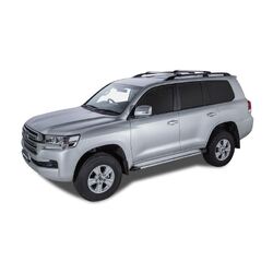 Rhino Rack Vortex Stealthbar Silver 2 Bar Roof Rack For Toyota Landcruiser 200 Series 5Dr 4Wd With Roof Rails 07 To 21