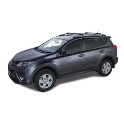 Rhino Rack Vortex Stealthbar Black 2 Bar Roof Rack For Toyota Rav4 Gen 4, Xa40 5Dr Suv With Roof Rails 12/12 To 04/19