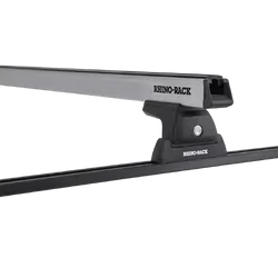 Rhino Rack Heavy Duty Rlt600 Trackmount Silver 1 Bar Roof Rack For Ford F250 4Dr Ute Crew Cab 01/08 To 12/15