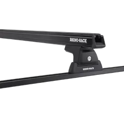 Rhino Rack Heavy Duty Rlt600 Trackmount Black 1 Bar Roof Rack For Ford F250 4Dr Ute Crew Cab 01/08 To 12/15