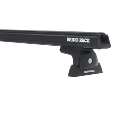 Rhino Rack Heavy Duty Rlt600 Ditch Mount Black 2 Bar Roof Rack For Fiat Doblo 2Dr Van Low Roof 11/13 On