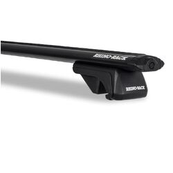 Rhino Rack Vortex Sx Black 2 Bar Roof Rack For Mercedes Benz 200 - 280T W123 5Dr Wagon With Roof Rails 06/80 To 07/86