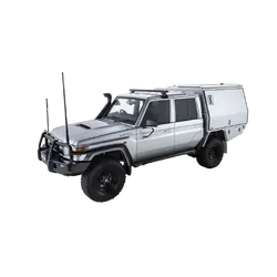 Rhino Rack Heavy Duty Rl110 Black 1 Bar Roof Rack For Toyota Landcruiser 79 Series 4Dr 4Wd Double Cab 03/07 On