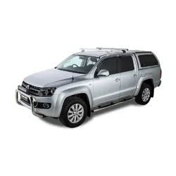 Rhino Rack Heavy Duty Rch Silver 1 Bar Roof Rack (Rear) For Volkswagen Amarok 2H 4Dr Ute Dual Cab 02/11 On