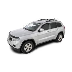 Rhino Rack Vortex Rcl Black 2 Bar Roof Rack For Jeep Grand Cherokee Wk2 4Dr 4Wd With Metal Roof Rails 02/11 On