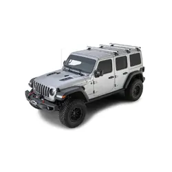 Rhino Rack Heavy Duty Rcl Silver 3 Bar Rhino-Rack Backbone Roof Rack For Jeep Wrangler Jl 4Dr 4Wd Hard Top 04/19 On