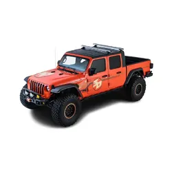 Rhino Rack Heavy Duty Silver 2 Bar Rhino-Rack Backbone Roof Rack With Rcl Legs For Jeep Gladiator Jt 4Dr Ute 06/20 On