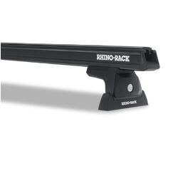 Rhino Rack Heavy Duty Rlt600 Black 2 Bar Roof Rack For Isuzu D-Max Gen3, (X-Terrain) 4Dr Ute Crew Cab (Roller Shutter) 20 On