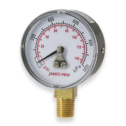 Jamec Pem Dry Pressure Gauge - Bottom Entry - 1/4" Bsp