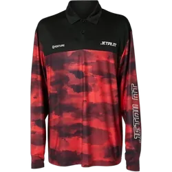Jetpilot 2023 Venture Long Sleeve Fishing Polo - Red