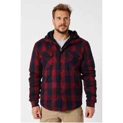 Jetpilot Quilted Mens Flannel Jacket - Red 3XL