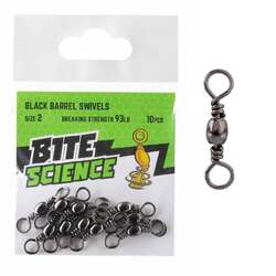 Bite Science Black Barrel Swivels