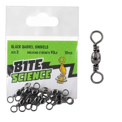 Bite Science Black Barrel Swivels