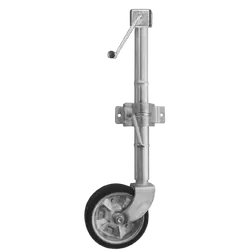 Supex Extra Height 8" Jockey Wheel - Rubber Tyre, Side Winding