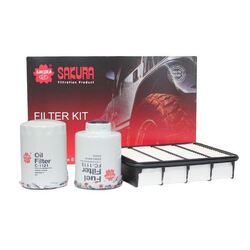 Sakura 4WD Filter Kit For FORD COURIER PE WL-AT 2.5L Diesel TURBO DIESEL 05/00-2