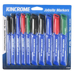 Kincrome Permanent Marker Starter Pack 10 Piece Assorted Colours