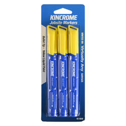Kincrome Paint Marker Bullet Tip 3 Piece Yellow