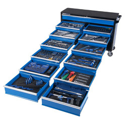 Kincrome Evolution Extra Wide Tool Trolley 555 Piece 13 Drawer 53"